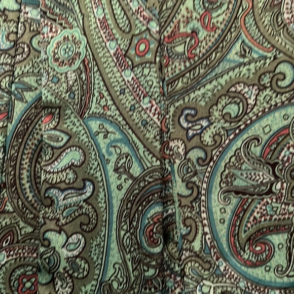 Julie Brown Green Paisley silk dress - Picture 3 of 4
